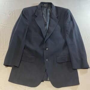 Christian Dior Mens Blazer Sport Coat Size 40 Navy Blue 2 Button Wool Jacket